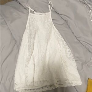 White floral halter top